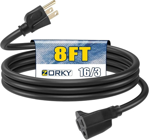 8ft Outdoor Extension Cord for Christmas Decorations by Zorky
