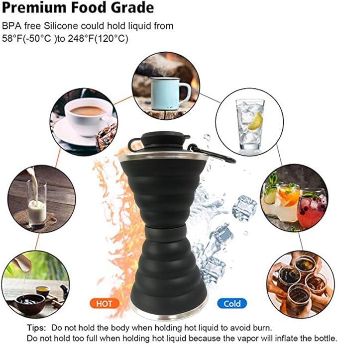 Collapsible Water Bottle, Camping Cup - Image 5