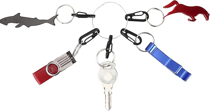 SWATOM Small Mini Carabiner Clip Tiny Spring Snap Hook Keychains Micro - Image 6
