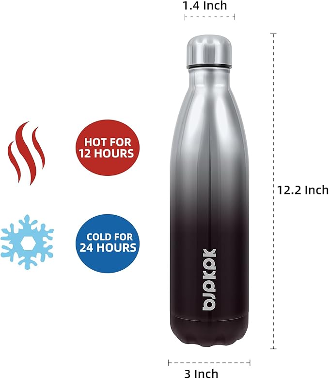 BJPKPK Stainless Steel Water Bottles 25oz Insulated Water Bottle Keep Cold And - Image 3