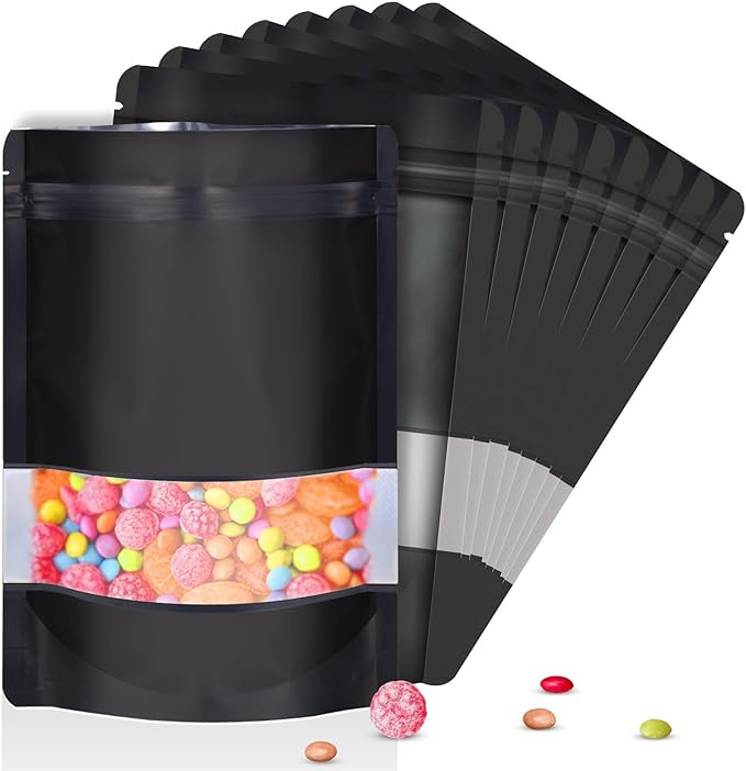 6.3"x9.5" 120pcs Mylar Bags for Food Storage, Smell Proof Bag by ODDIER