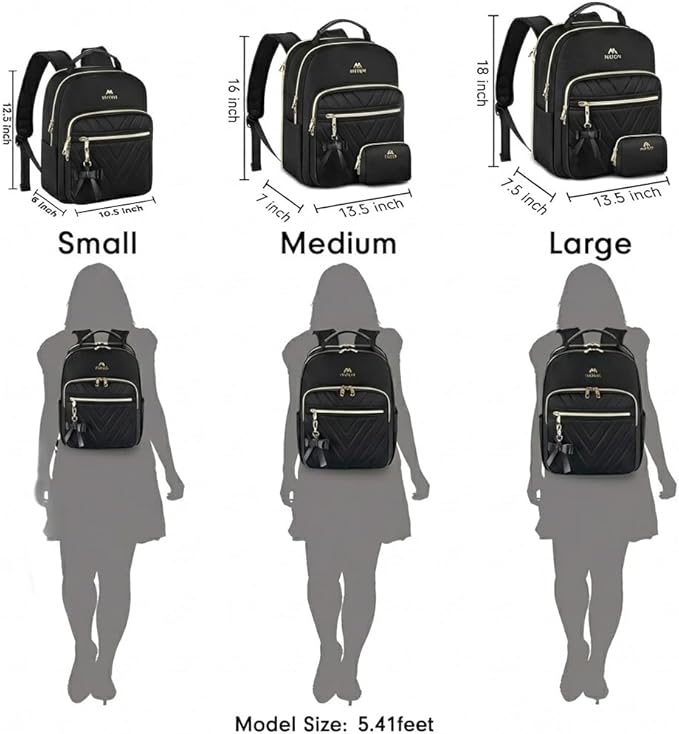 MATEIN Backpack Purse for Women, 17 inch Stylish Cute Waterproof Backpack Purse - Image 2