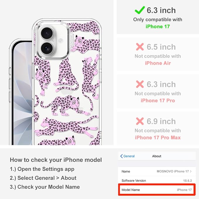 MOSNOVO for iPhone 17 Case | Military Grade 6.6ft Drop Tested | Camera Control - Image 2