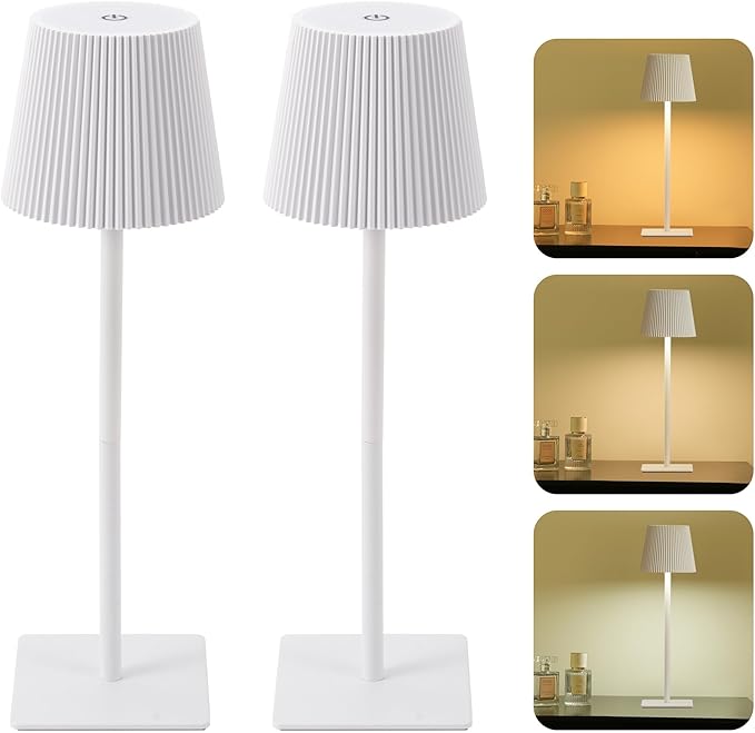 LUTEC 4 Pack Cordless Table Lamp, 6000mAh Rechargeable Battery Operated Desk - Image 8