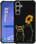 for Samsung Galaxy S24 S25 Plus Case, Pig Sunflower Yellow Sunshine Pattern by FKBRCL4U