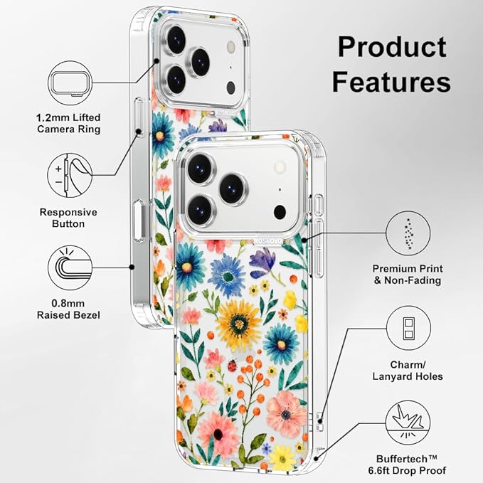 MOSNOVO for iPhone 17 Pro Case, Shockproof Military-Grade Protection 6.6ft Drop - Image 7