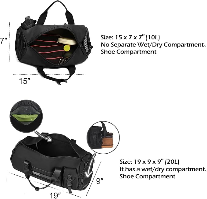 ArcEnCiel Medium Tactical Duffle Bag Men Gym Pack Molle Shoulder Bags Shoes - Image 3