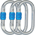 Heavy Duty Locking Climbing Carabiner Clip CE Rated 25 kN 5600 LB Rugged by BYANG
