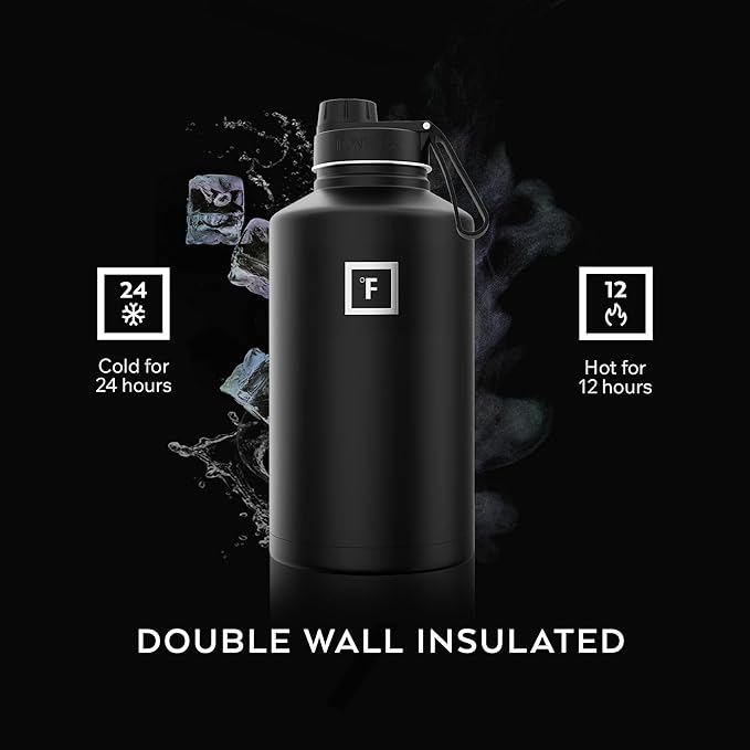 IRON °FLASK Camping & Hiking Hydration Flask - 64 oz Sky - Image 4
