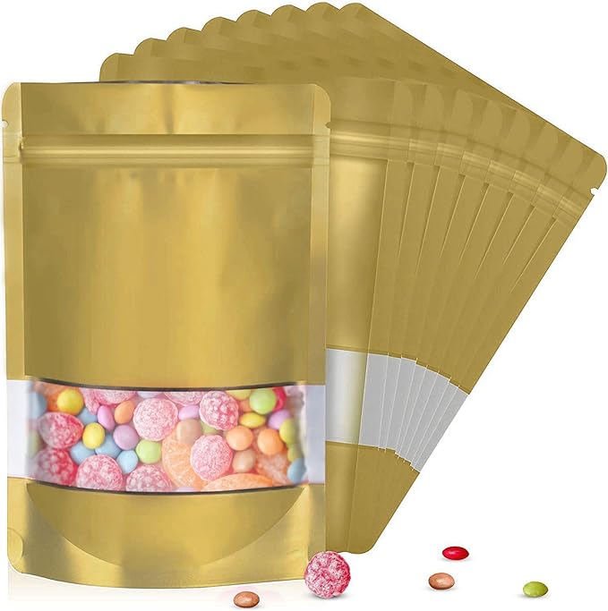 5.5"x7.8" 120pcs Mylar Bags for Food Storage, Smell Proof Bag by ODDIER