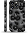 for iPhone 13 Pro Case, HL2 Cute Cool Cherry Black Hybrid 2 Layer Hard Shell by Unknown