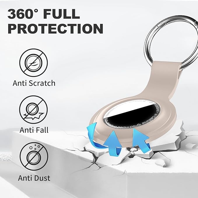Linsaner Case for AirTag 2nd Gen & 1st Gen, Silicone Holder Keychain Key Ring - Image 3