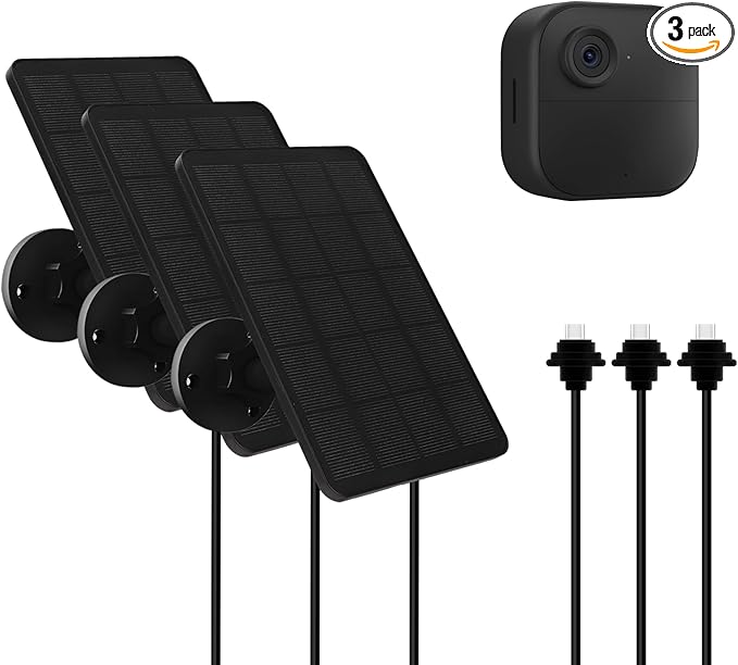 3 Pack Solar Panel for Blink Outdoor 4 Camera, 4W Solar Panels by YCTechCam