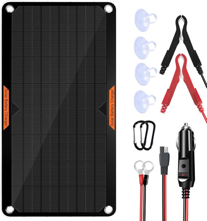 OYMSAE12V Solar Battery Charger ，10W Waterproof Solar Battery Maintainer by OYMSAE