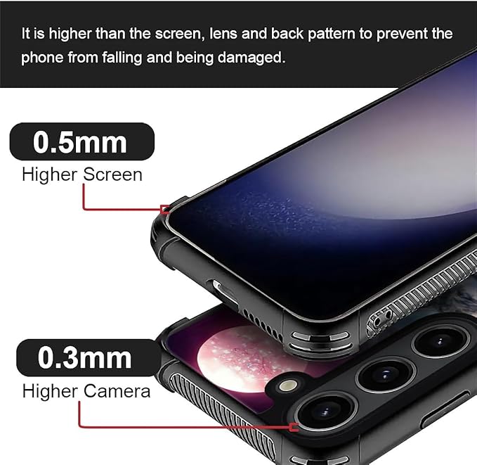 for Samsung Galaxy S23 Case, Star Two Wolfs Howling Pattern Graphic Design Girl - Image 5
