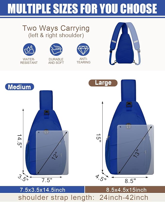 Pritent Crossbody Bags for Women Men Trendy Sling Bag Backpack Casual Chest Bag - Image 2
