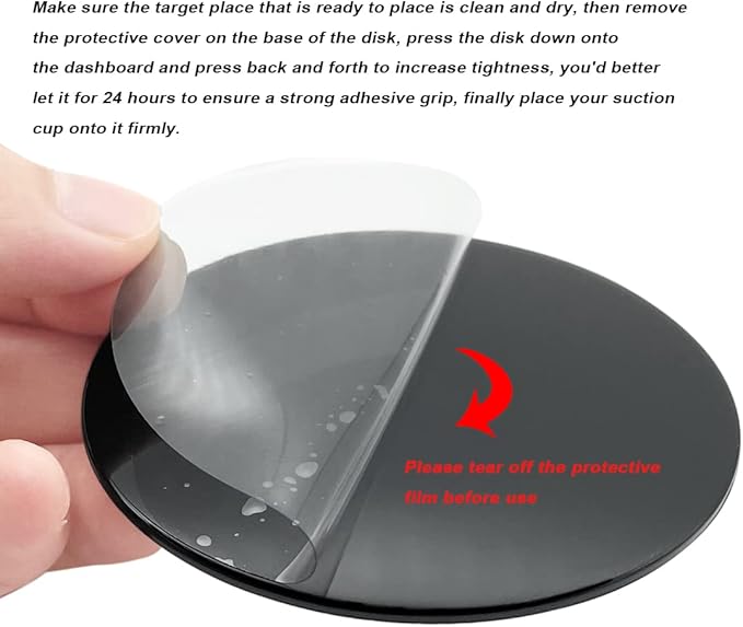 4 Pack 80mm Black Adhesive Dashboard Pad Mounting Disk, Mounting Disk - Image 7