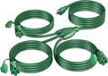 K KASONIC - 25FT Outdoor Extension Cord 1 to 3 Splitter, 3 Prong Outlets Plugs by KASONIC