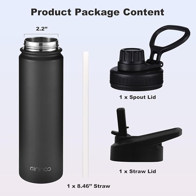 mininoo Insulated Stainless Steel Water Bottle - Image 4