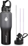 SENDESTAR Water Bottle 32oz, Wide Mouth Stainless Steel Vacuum Insulated Double by Sendestar