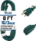 YOJOE Indoor Outdoor Extension Cord, 3 Prong 13A Weatherproof Power Cord by YOJOE