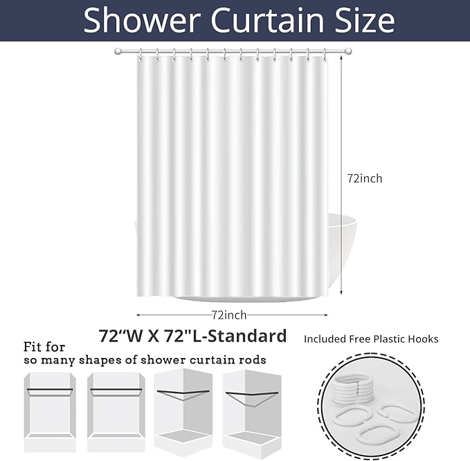 Rainbow Shower Curtain, Children Colorful Rainbow Kid Girls Cute Bathroom - Image 7