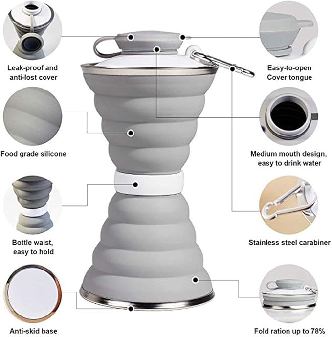 Collapsible Water Bottle, Camping Cup - Image 6