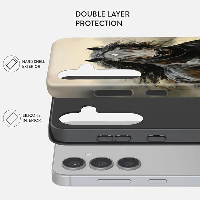 Compatible for Samsung Galaxy S24 5G Case, Dual Layer Heavy Duty 2 in 1 - Image 2