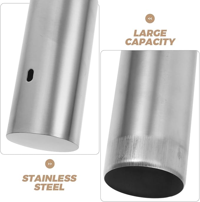 VILLCASE Stainless Steel Document Tube Birth Certificate Holder Waterproof - Image 2