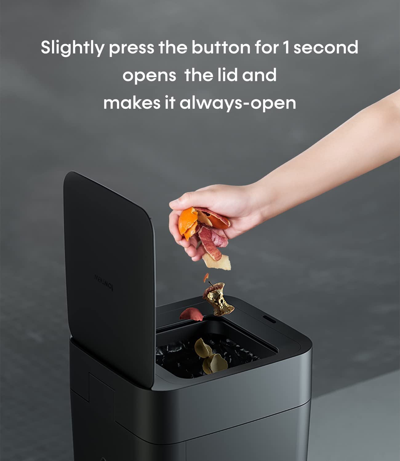 TOWNEW T1S 4.1 Gallon Automatic Self-Sealing and Self-Changing, Motion Sense Activated Trash Can, 2024 Upgrade Smart Garbage Can with Lid for Kitchen Bathroom Office, Black