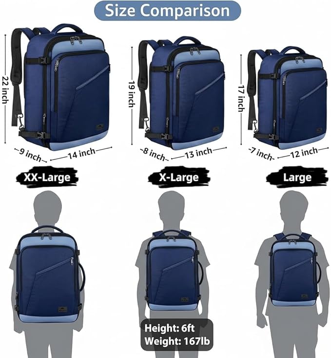 MATEIN Expandable Travel Backpack - Image 7