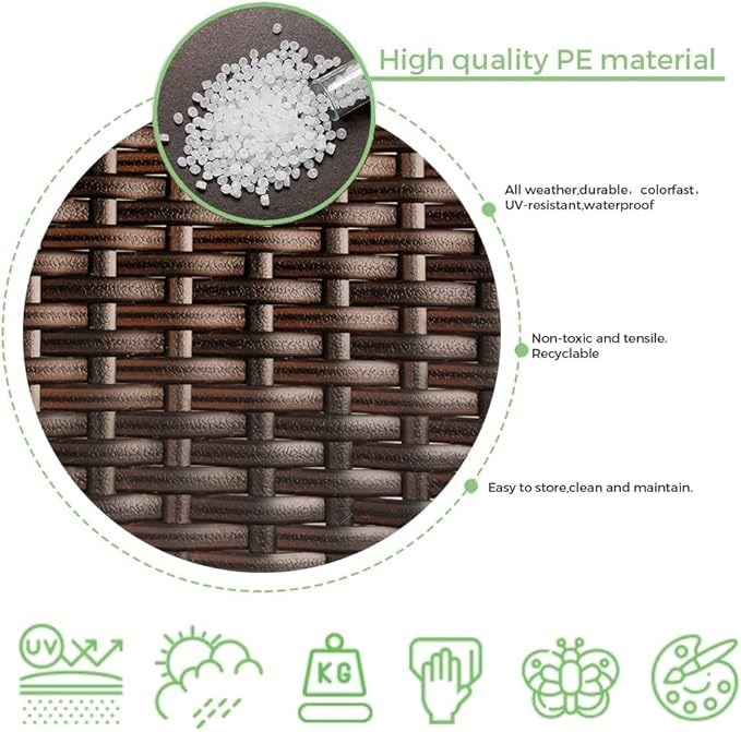 120 Ft Wicker Repair Kit, Plastic Wicker Repair Supplies, Mixed Dark Brown - Image 4