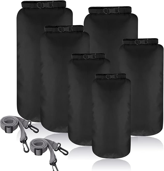 Shappy 6 Pcs Waterproof Dry Bag Set Ultralight Stuff Sack 20/15/10/8/5/3L by Shappy