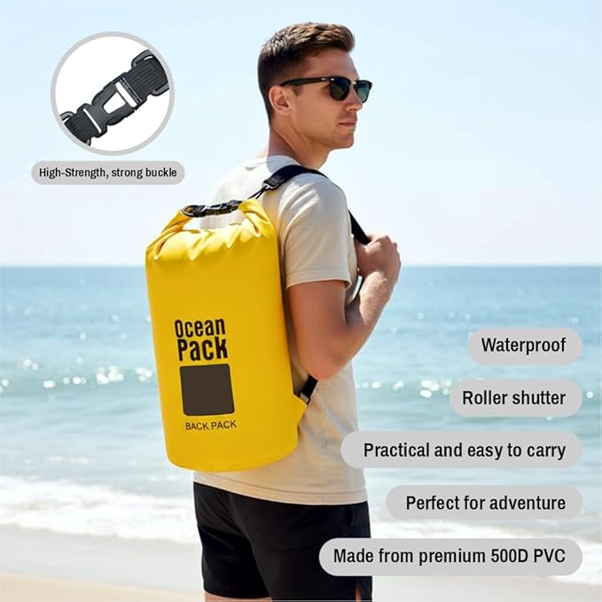 Waterproof Dry Bag Set of 3 – Roll Top Waterproof Bags 2L 5L 10L – 500D PVC - Image 3