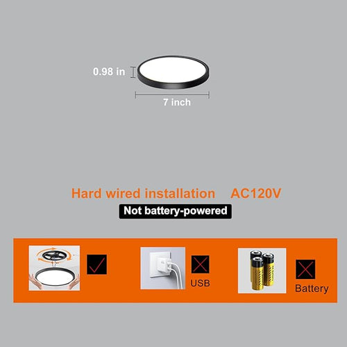 7 Inch Motion Activated Closet Light, Flush Mount Light Fixture, Motion Sensor - Image 2