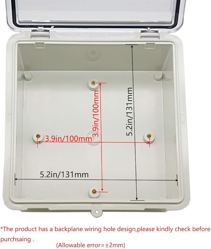 Zulkit 2pcs Junction Box ABS Plastic Dustproof Waterproof IP65 Electrical Boxes - Image 5