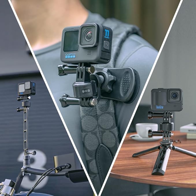 Magnetic Accessories for GoPro, Quick Release Base for Bike, Selfie Stick - Image 5