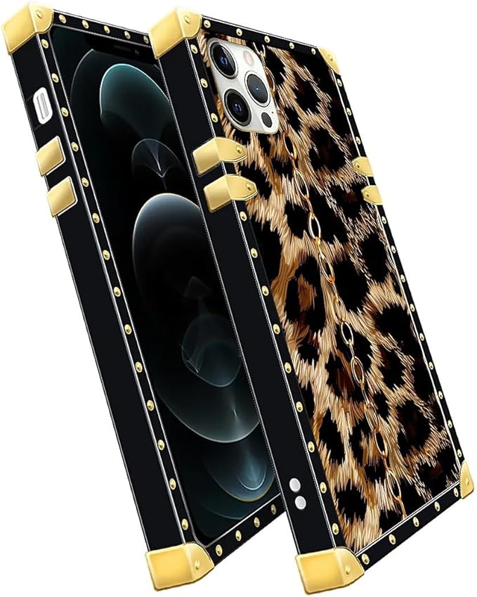 Compatible with iPhone 11 Pro Max Case, Seamless Gold Chain Leopard Luxury - Image 3