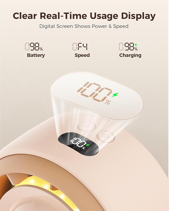 SWEETFULL Baby Stroller Fan - 4000mAh Rechargeable 4-Speed Quiet - Image 5