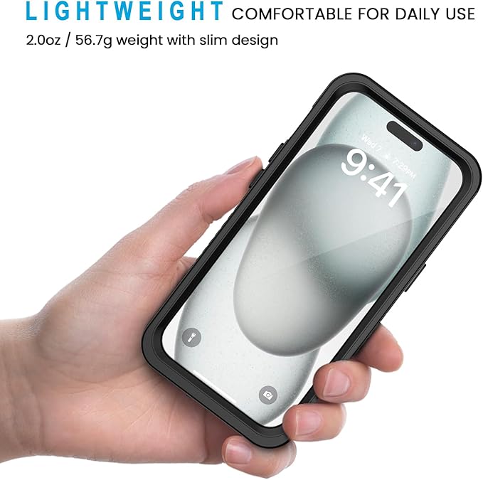 Lanhiem for iPhone 15 Plus Case, IP68 Waterproof Dustproof Shockproof Cases - Image 4