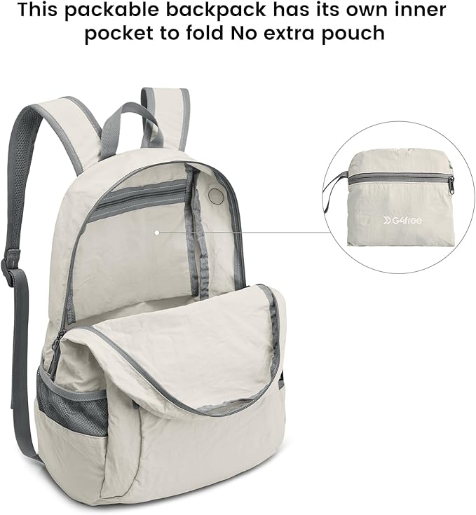 G4Free 20L Lightweight Packable Backpack Travel Hiking Daypack Foldable Backpack - Image 3