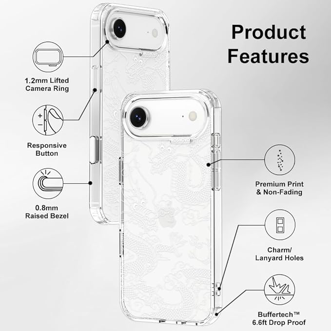 MOSNOVO for iPhone Air Case | Military Grade 6.6ft Drop Tested | Camera Control - Image 7