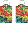 2Pcs Topographic Art Luggage Tags by Cmialusie