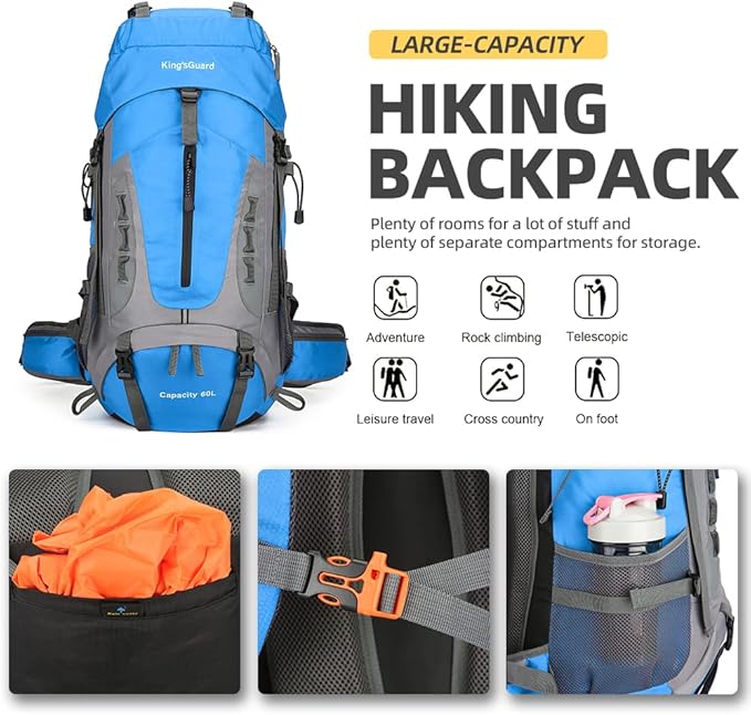 King'sGuard 60L Hiking Backpack - Image 4
