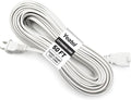 50 ft Extension Cord, 2 Prong Indoor Power Cord, 18AWG SPT-2 Flat Cord Design by Yeatel