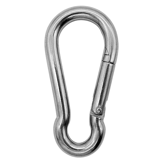 304 Stainless Steel Carabiners -5.5 inch Heavy Duty, Durable & Rust-Free Clips by Outmate
