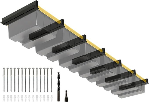 6-bin Overhead Garage Storage Rack, Ceiling Storage Racks Heavy Duty, Powder by Eastrexon