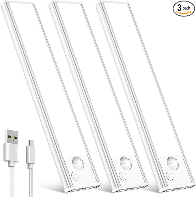 Under Cabinet Rechargeable Lighting: Motion Sensor Dimmable Lights Indoor by Vozuji