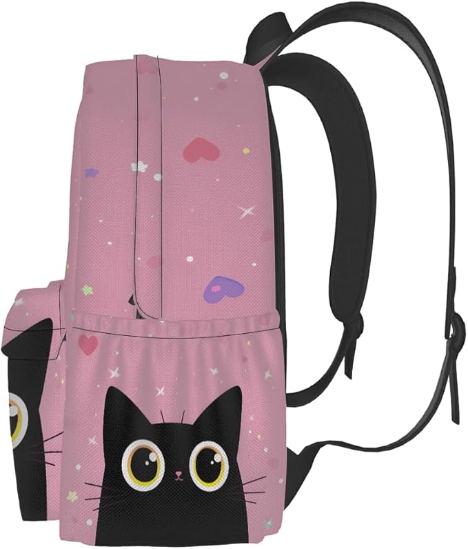 cfpolar 17 Inch Backpack Cute Cartoon Cats Laptop Bag Shoulder Bag School - Image 6
