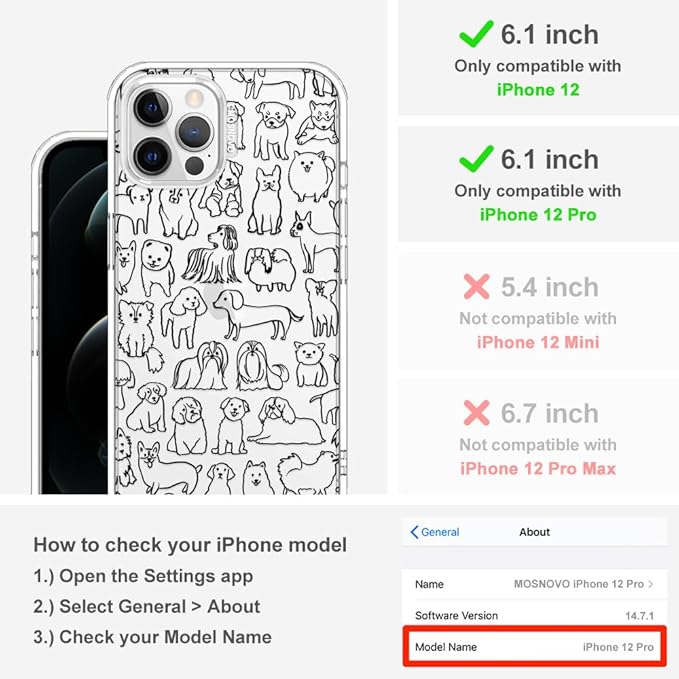 MOSNOVO Case for iPhone 12 & iPhone 12 Pro - Image 2